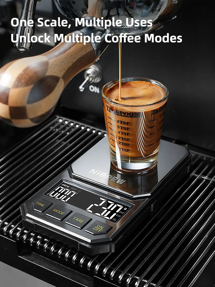 HiBREW 3000g/0.1g Digital Coffee Bean Electronic Scale with Auto Timer LED Screen High Precision Pour Over Coffee Easy to Carry