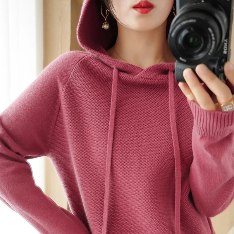 Hoodies And Sweatshirts Long Sleeve Sweaters For Women Wool Clothing New Arrivals Knitted Jumpers Female Outerwears Fashion Tops