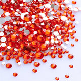 1440Pcs Mix Size Glass Flatback Rhinestone Glitter Crystal AB Round Diamond Non Hotfix Glue On Stone for DIY Nail Art Decoration