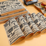 Anti Oil Paper Pad Retro Coated Paper Oil Resistant and Oil Absorbing Fried Chicken Kitchen Baking Barbecue Commercial Use