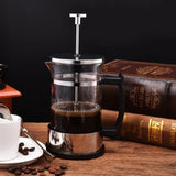 Stainless Steel Glass French Press Tea Coffee Maker 350ml 12oz 1-2 Cups