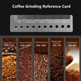 Coffee Powder Grinding Thickness Reference Comparison Card Grinder Grinding Powder Thickness Comparison Scale Coffee Accessories