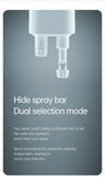Bidet Attachment Ultra-Slim Toilet Seat Attachment Dual Nozzle Bidet Adjustable Water Pressure Non-Electric Ass Sprayer