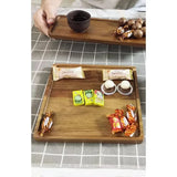 Acacia Wood Coffee Tray Rectangular Food Cup Trays Decorative Wood Plate Dessert Candy Acacia Wood Gongfu Tea Tray