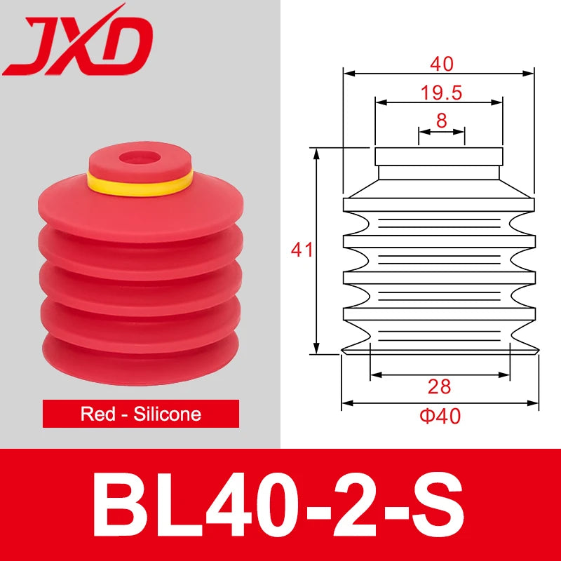 10PCS JXD PIAB Type BL20/30/40/50mm Vacuum Sucker 5-Layer Silicone Suction Cup for Irregular Soft Bag Packaging Robot Component