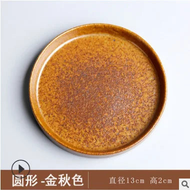 Japanese Vintage Tea Cup Set Ceramic Coffee Mug Rust Glaze Milk Cafe Cup with Wood Handle Water Cup Teacup Home Office Drinkware