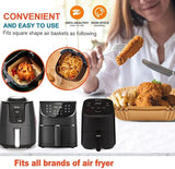 300PCS Air Fryer Disposable Paper Square Round Baking Paper Barbecue Plate NonStick Mat Kitchen Oven Oil Absorbing Paper Tool