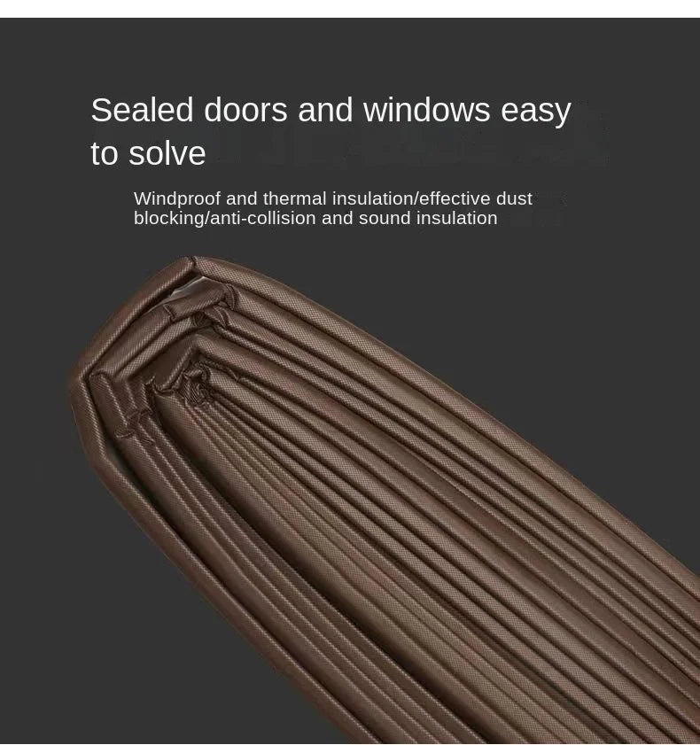6M Self Adhesive Casement Window Door Sealing Strips Wearable Seal Foam Tape Acoustic Waterproof Dustproof Weather Stripping