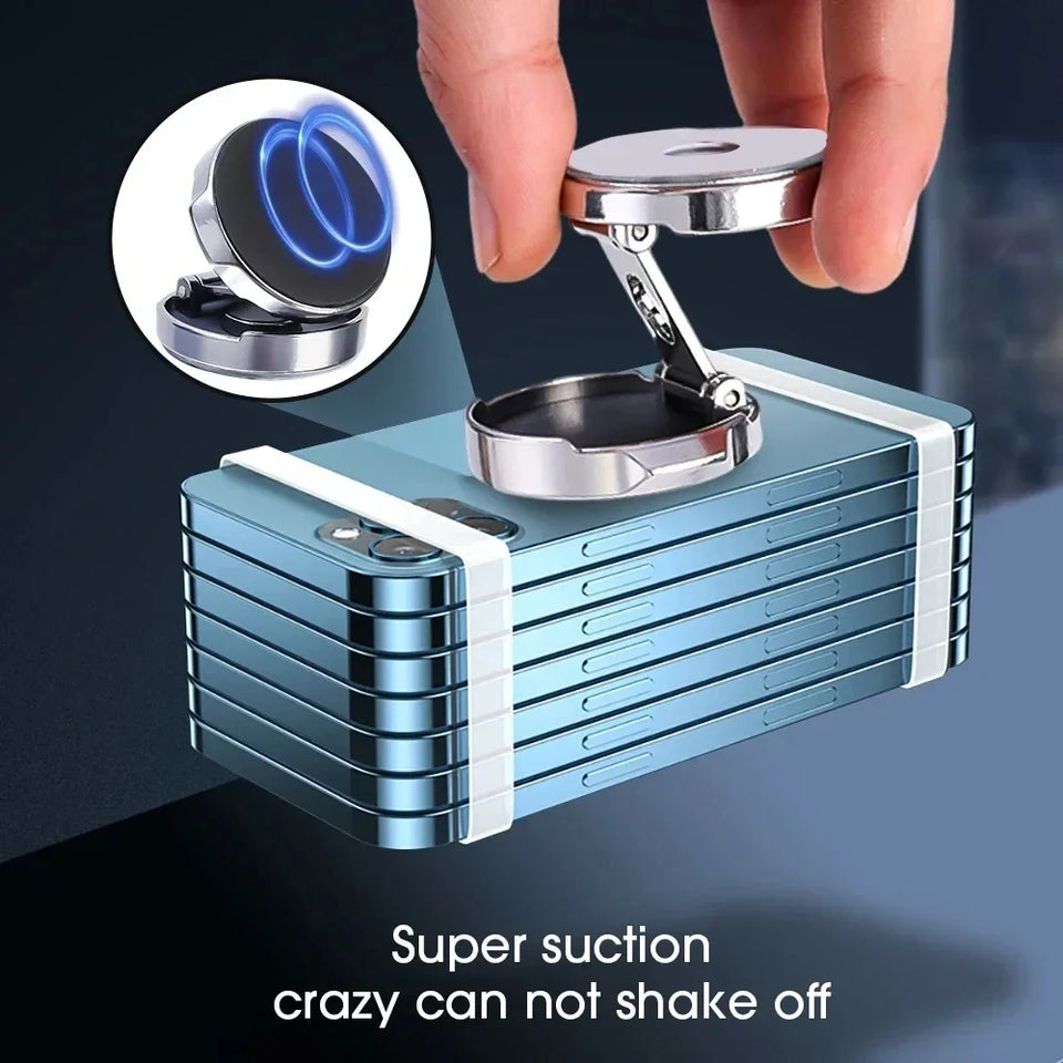 Strong Magnetic Mobile Phone Stand 720° Foldable Round Bracket Car Holder Support for Universal Phones Mount Holders In Car