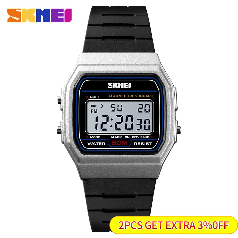SKMEI Fashion Sports Couple Watches Women Digital Watch Waterproof Display Date Week Female Wristwatch Relogio Feminino 1412