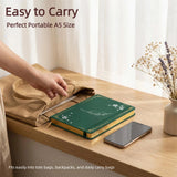 Cat & Cherry Blossom A5 Dot Grid Journal, 160gsm Thick Paper Hardcover Notebook, PU Leather Cover, Gilded Page Edges