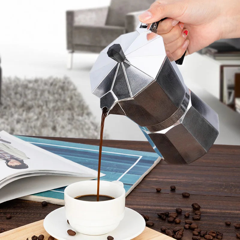 Alloy Coffee Maker 50ml 100ml Espresso Percolator Pot Mocha Coffee Pot