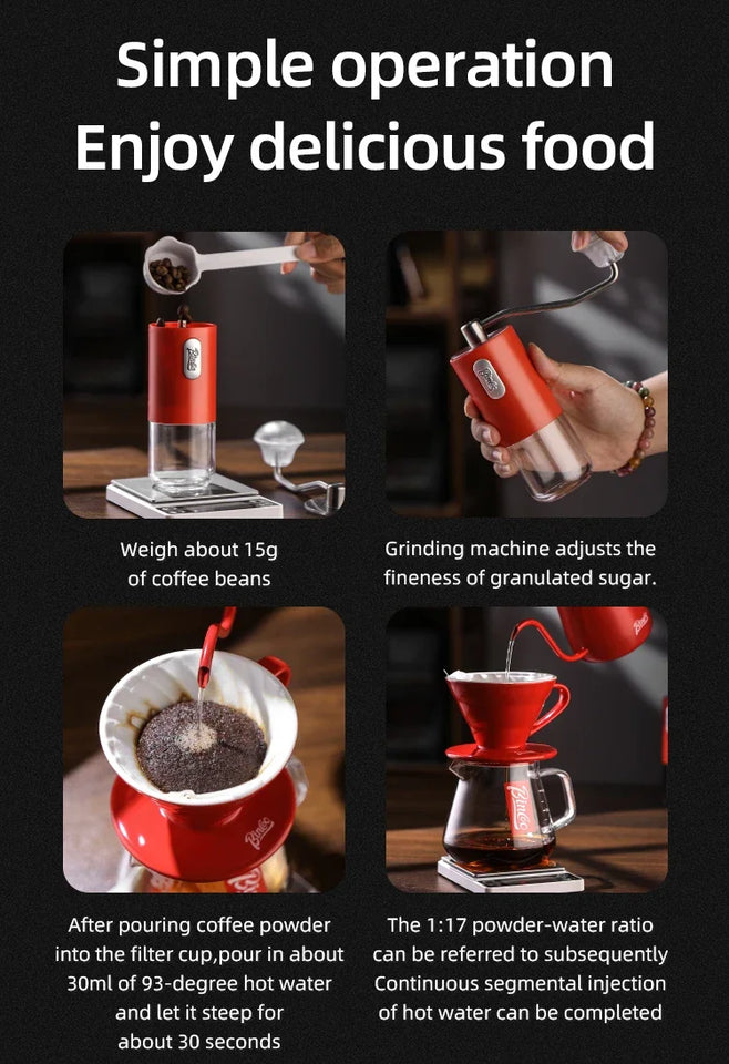 BINCOO Pour Over Coffee Dripper Set 400ml Glass Sharing Pot Funnel Drip Coffee Maker Hand Brew Cup Coffee With V01 Filter Paper
