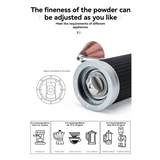 B82B-Coffee Bean Grinder,CNC Fine Steel Grinding Core, Hand-Cranked Portable Folding Coffee Mill
