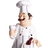 Restaurant Resin Decor - Chef Figurine & Bar Ornaments for Cafe, Commercial Kitchen Decorations Durable Resin Craft