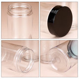 10Pcs/Lot 400ml Kitchen Plastic Jar with Black Lid Food Sealed Cans Cookies Candy Cereal Packaging Jars Home Storage Containers