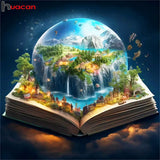 Huacan New Arrivals Diamond Painting Landscape Waterfall Full Embroidery Book Picture Of Rhinestones Wall Decor
