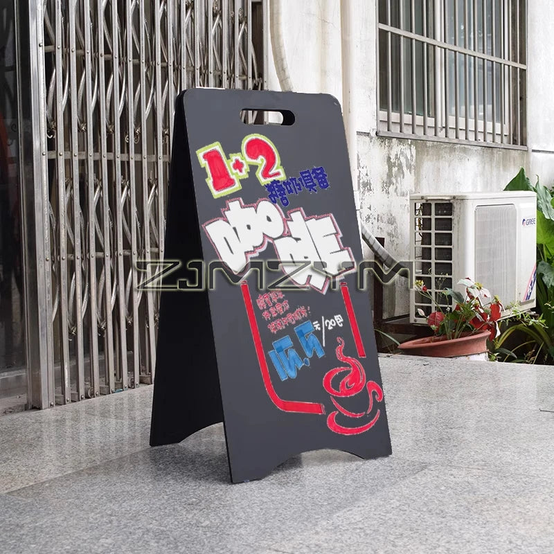 1Pcs Double-sided Blackboard Floor Standing Store Commercial Advertising Billboard Bar Coffee Shop Movable Display Board