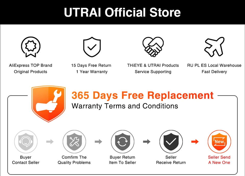 UTRAI Car Jump Starter 1000A Battery Charger 8000mAh Emergency Power Bank Booster with LED Lighting Starting Device for 12V Cars