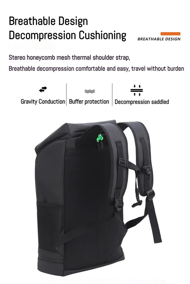 Shoulder Bag Large Capacity Outdoor Leisure Travel Waterproof Wear Resistant PU Sports Mountaineering Bag With Shoe Compartment
