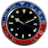 1pc 13 inch luxury creative metal wall clock, living room and study decoration wall clock, fluorescent clock dial, battery free