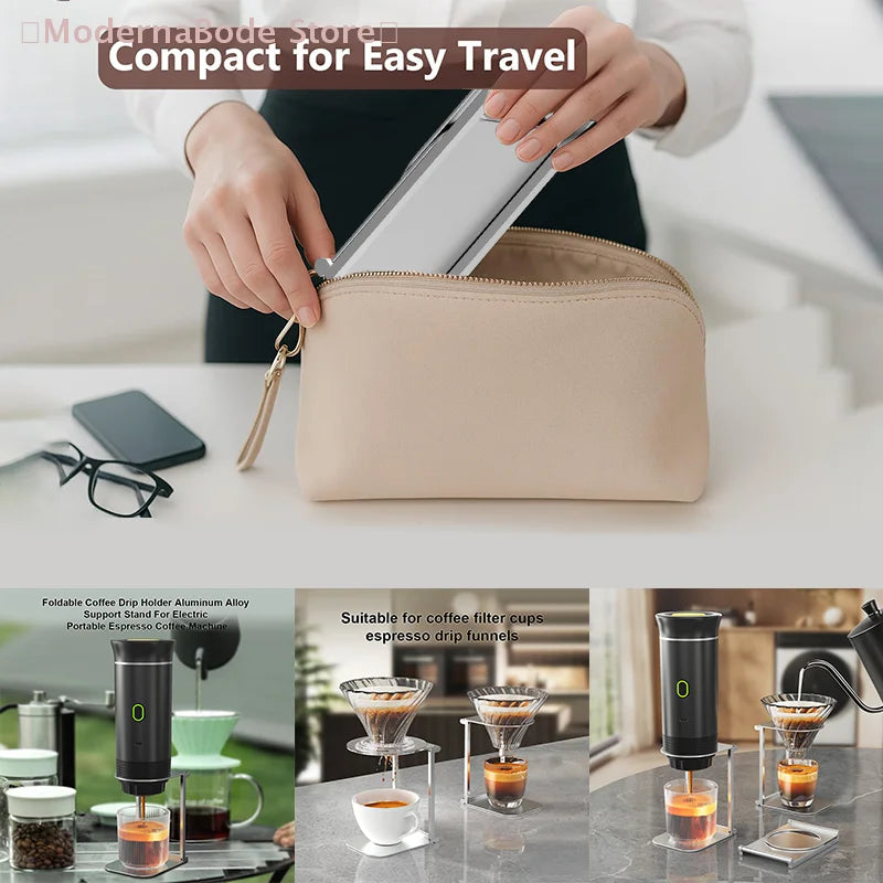 【M】Coffee Maker Stand, Portable & Foldable Espresso Machine Stand, Office Coffee Stand With Base