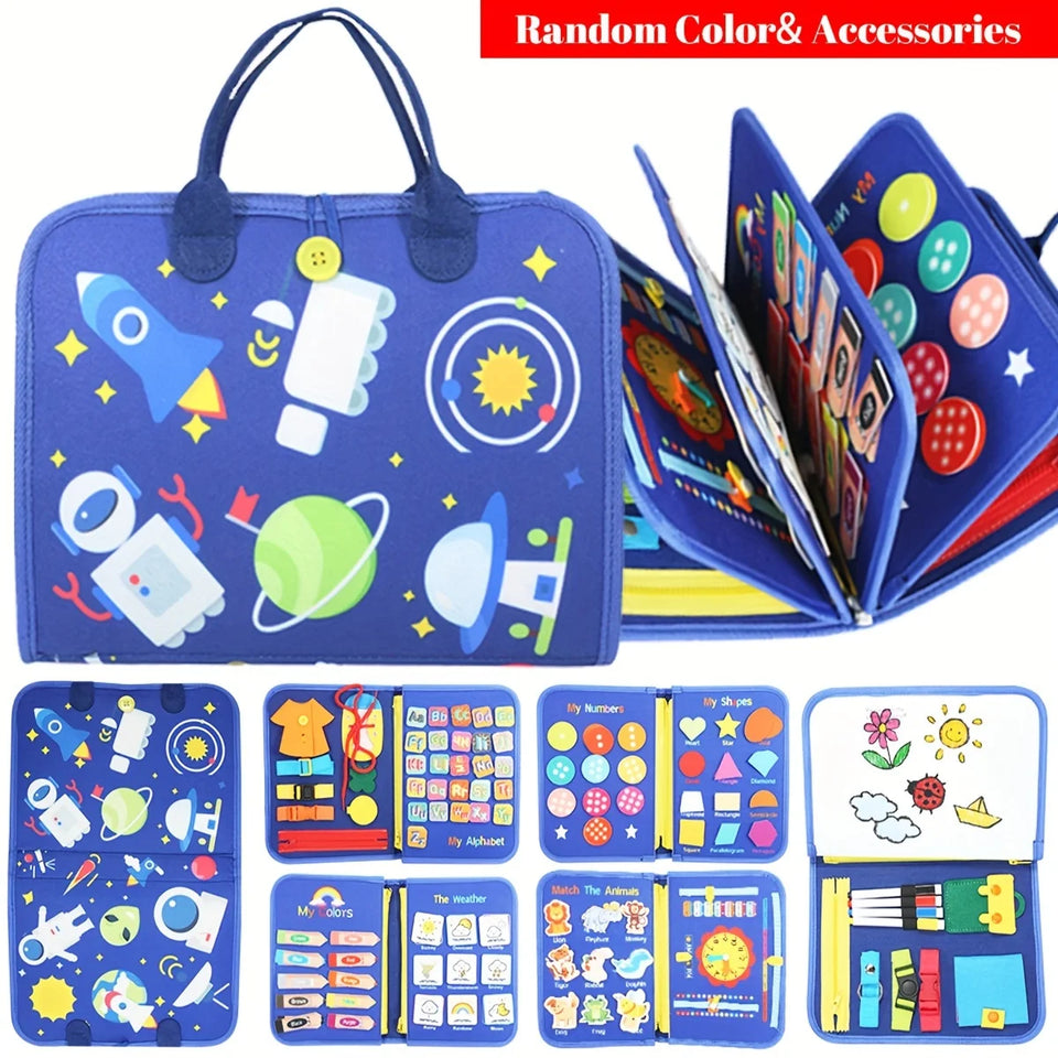 Busy Board Toys for Toddler, Preschool Educational Toy for Learning Fine Motor Skills, Ideal Christmas Birthday Gifts