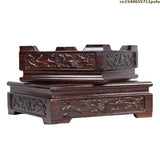 Premium Wooden Pedestal Display Shelf - Ideal for Bonsai Plants, Mini Flower Pots, Coffee/Tea Sets & Figurines | Standing Base