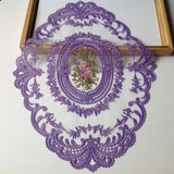 New Oval Lace Embroidery Table Place Mat Ins Christmas Pads Cloth Placemat Cup Coffee Tea Coaster Doily Kitchen Table Decoration