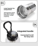 Tea Separation Glass Tea Cup Double Drinking with Handle Water Cup Large Capacity High Temperature Resistant Portable Kettle