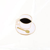 for Barista Vintage Rose Tea Latte Americano Pines Coffee Machine Mini Coffee Bean Badge Jewelry Coffee Collection Enamel Pins