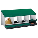 Multi-Compartment Metal Chicken Nesting Box Automatic Roll-Out Egg Collection Waterproof Steel Laying Box for Hens Ducks Rabbits