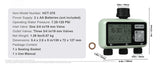 SucceBuy Water Timer 3 Outlets Hose 3 Independent Watering Zone LCD Display Rain Delay Mode Manual Mode Watering Sprinkler Timer