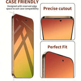 NNBILI 3Pcs Privacy Screen Protector Suitable for iPhone 17 16Pro Max Protective Film Bubble Free Scratch Full Coverage Gradient