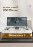 Carbon Steel Monitor Stand with Drawer Desktop Riser Shelf for Computer Office Desk Organizer Ergonomic Workspace Solution