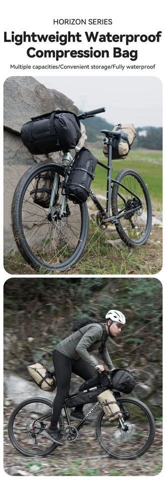 Qunature Bikepacking Bicycle Mount 3/6/12L Waterproof Bag Set Lightweight Durable Shelf Holder for Road Bike Mtb Cycling