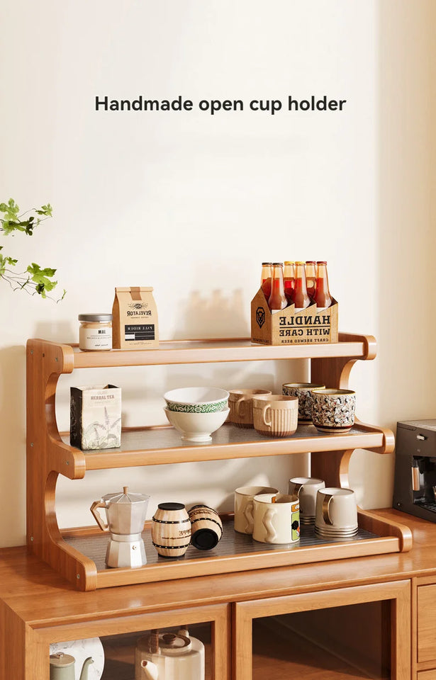 Bamboo Desktop Storage Rack Cup Dish Stationery Holder Books Shelf Bookcases Multi-layer Desk Organizer Office Home Supplies