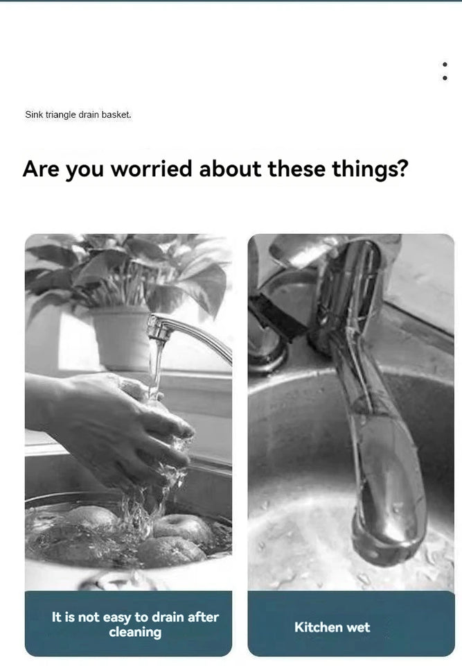 Stainless Steel Swan Sink Strainer Basket Kitchen Sink Garbage Filter Swan Dry And Wet Separation Hook Drain Rack