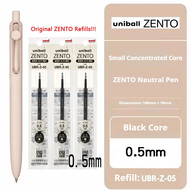 Uni-ball ZENTO Click Gel Pen,0.38/0.5/0.7mm Various Colors Water-based pen With Ergonomic Grip Smooth Writing for School&Office