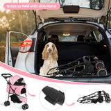 Pet Stroller For Small Puppy Dogs & Cats Travel Portable Dog Stroller  Foldable Dog Cat Carrier Strolling