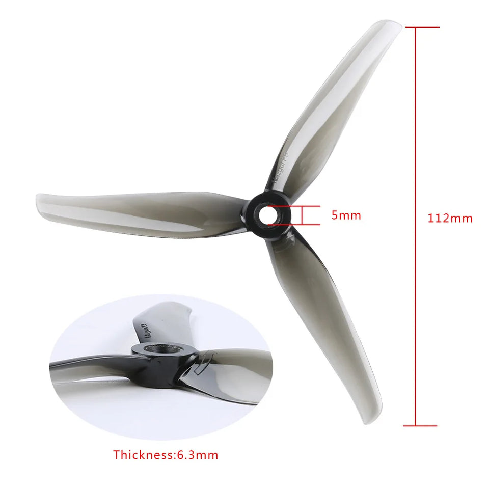 16pcs iFlight Nazgul F5 5inch 3 blade/tri-blade propeller prop with 5mm mounting hole for FPV Drone part (8 pairs)