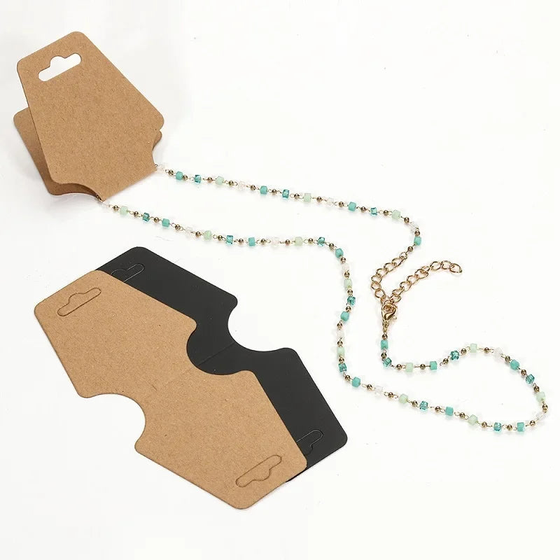 Jewelry Earrings Packaging Card Necklace Blank Jewelry Card Paper Earrings Paper Card Bow Storage