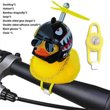 Bicycle Bell Black/Yellow Duck Cartoon Little Ducks Helmet Head Light Shining Duck Bicycle Bells Handlebar Bicycle Accessories