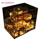 Newest DIY Wooden Dollhouse Japanese Architecture Doll Houses Mininatures with Furniture Toys for Children Friend Birthday Gift
