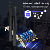 EDUP 5374Mbps WiFi 6E Intel AX210 PCIe Wireless WiFi Adapter PCI Express 2.4G/5G/6GHz 802.11AX Bluetooth5.3 For Desktop Win10/11