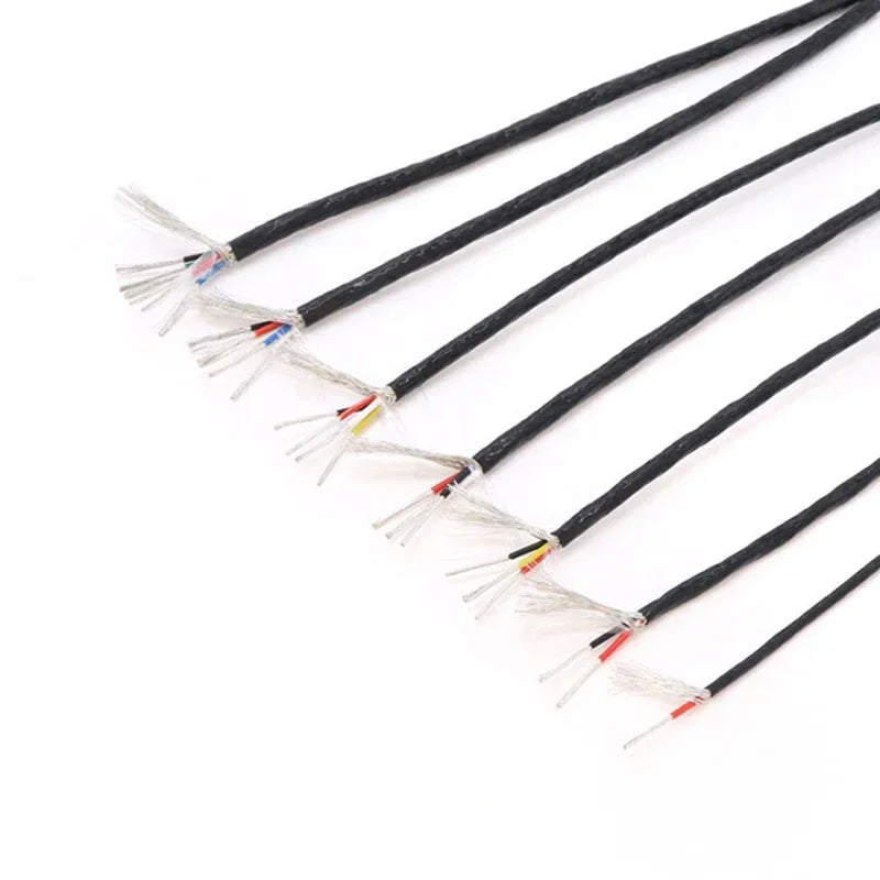 1/2/5/10m PTFE Shielded Wire 0.3/0.5/0.75/1/1.5mm High Purity OFC Copper Tinned FEP Insulation 1 2 3 4 5 6Cores AFPF Signal Line