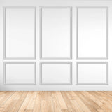 Pre-Cut Wainscoting Panel Kit, 3-Piece Wall Molding for Living Room Bedroom Accent Wall, Glue Installation, DIY Home Decor