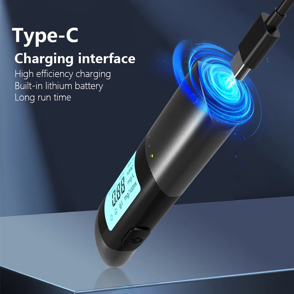 Portable Non-Contact Alcohol Tester with LED Digital Display Alcoholmeter Alcohol Tester Accuracy Breathalyzer Diagnostic Tool