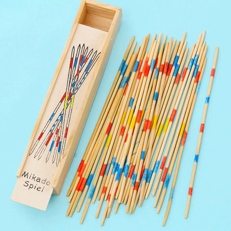 New Wooden Toys Pick Up Sticks Puzzle Game Multiplayer Board Stick Kids Educational Interactive Development Toy for Children