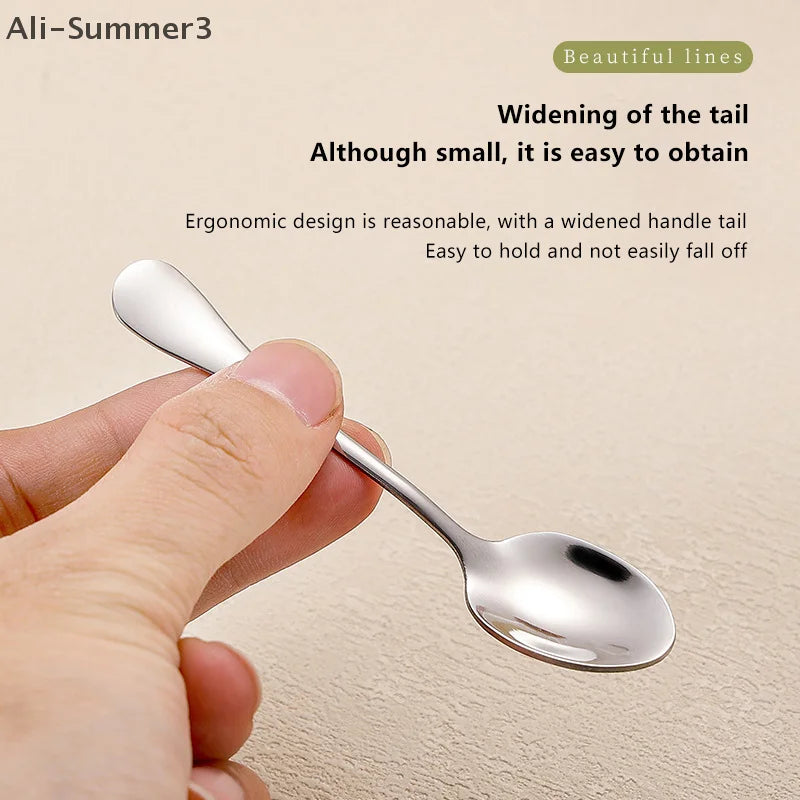 3/5Pcs Stainless Steel Mini Coffee Scoops Spoon Coffee Tea Ice Cream Spoons Dessert Spoon Couple Kitchen Tools